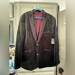 Alfani XXL NWT deep black button up jacket feels plush/velvety
